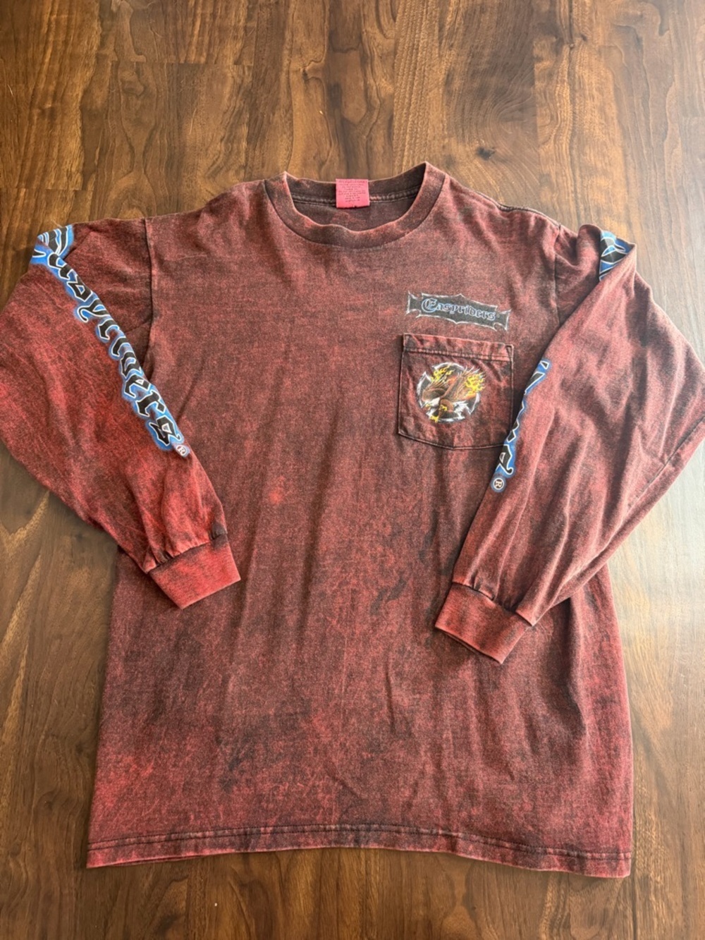 Easyriders Vintage Magazine Tie Dye T-Shirt Red Eagle Print Motorcycle Jensen